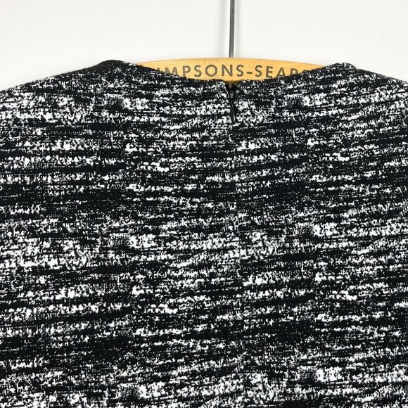 Lord & Taylor Womens Black & White Pattern 3/4 Sleeve Blouse XS - Picture 5 of 5